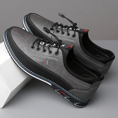 Men's Classic Low-Top Lace-Up Casual Sneakers for Daily Use Grey