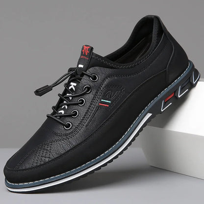 Men's Classic Low-Top Lace-Up Casual Sneakers for Daily Use Black
