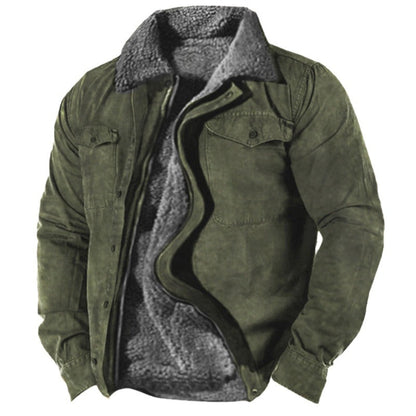 Men's Stylish Winter Ski Jacket with Full front zipper for Daily Use Green