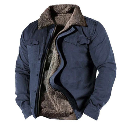 Men's Stylish Winter Ski Jacket with Full front zipper for Daily Use Blue