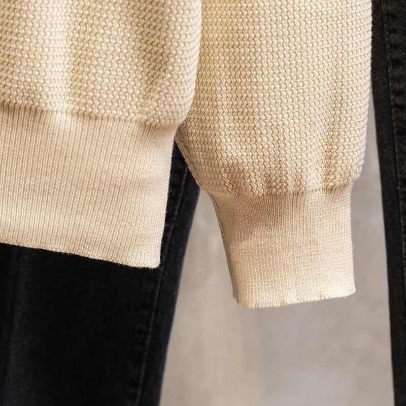 Men's Collared Pullover Sweater for Fall and Winter Everyday Wear