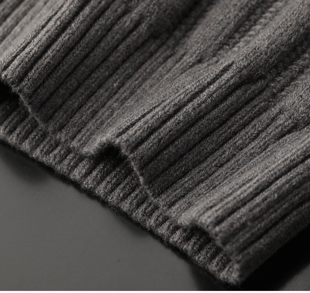 Men's Collared Ribbed Sweater for Fall and Winter Everyday Wear