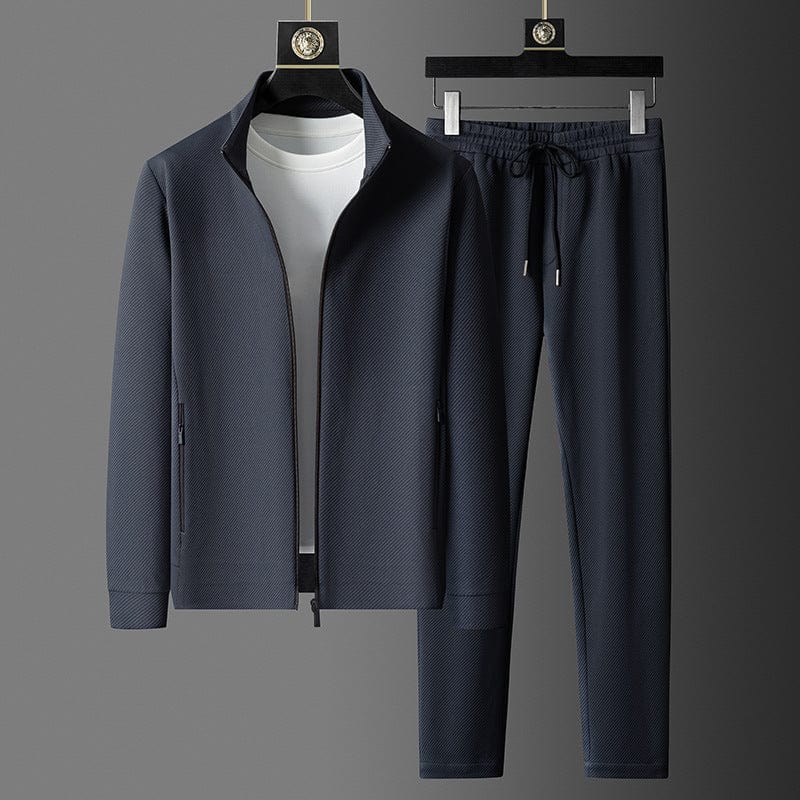 Men's Stylish Comfortable Breathable Tracksuit Set – Activewear Dark Blue