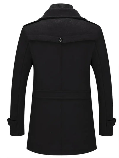 Men's Double Breasted Overcoat for Fall and Winter Everyday Wear
