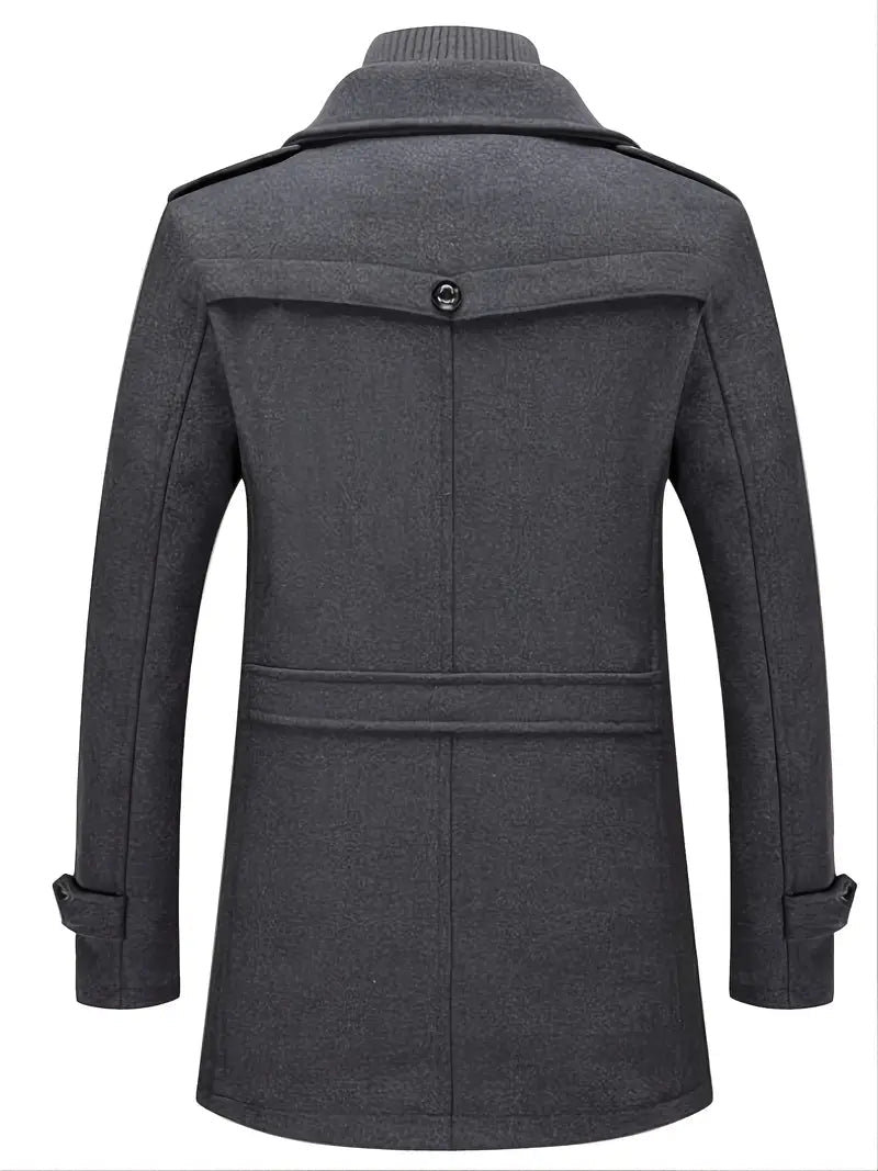 Men's Double Breasted Overcoat for Fall and Winter Everyday Wear