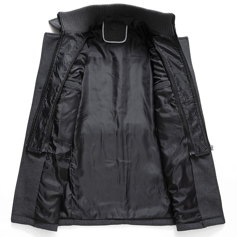 Men's Double-Breasted Pea Coat for Fall and Winter Everyday Wear