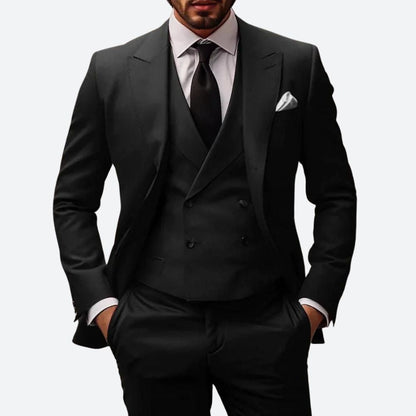 Men's Stylish Suit for Formal Events and Special Occasions Black
