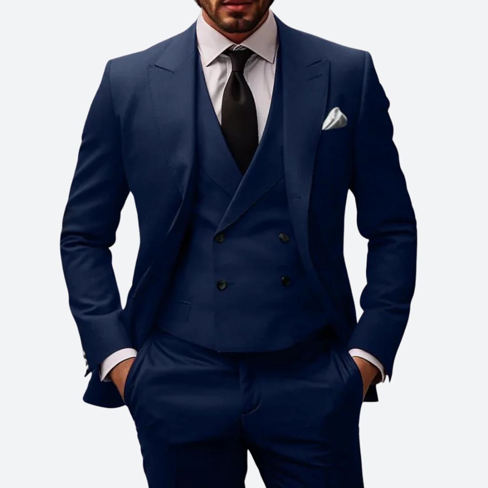 Men's Stylish Suit for Formal Events and Special Occasions Blue