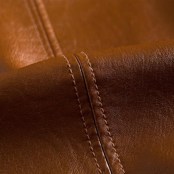 Men's Stylish Durable Leather Jacket for Fall Outerwear