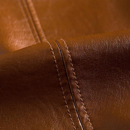 Men's Stylish Durable Leather Jacket for Fall Outerwear