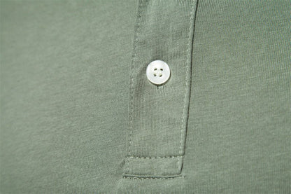 Men's Fitted Casual Polo Shirt for Fall and Winter Everyday Wear
