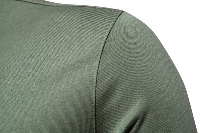 Men's Fitted Casual Polo Shirt for Fall and Winter Everyday Wear