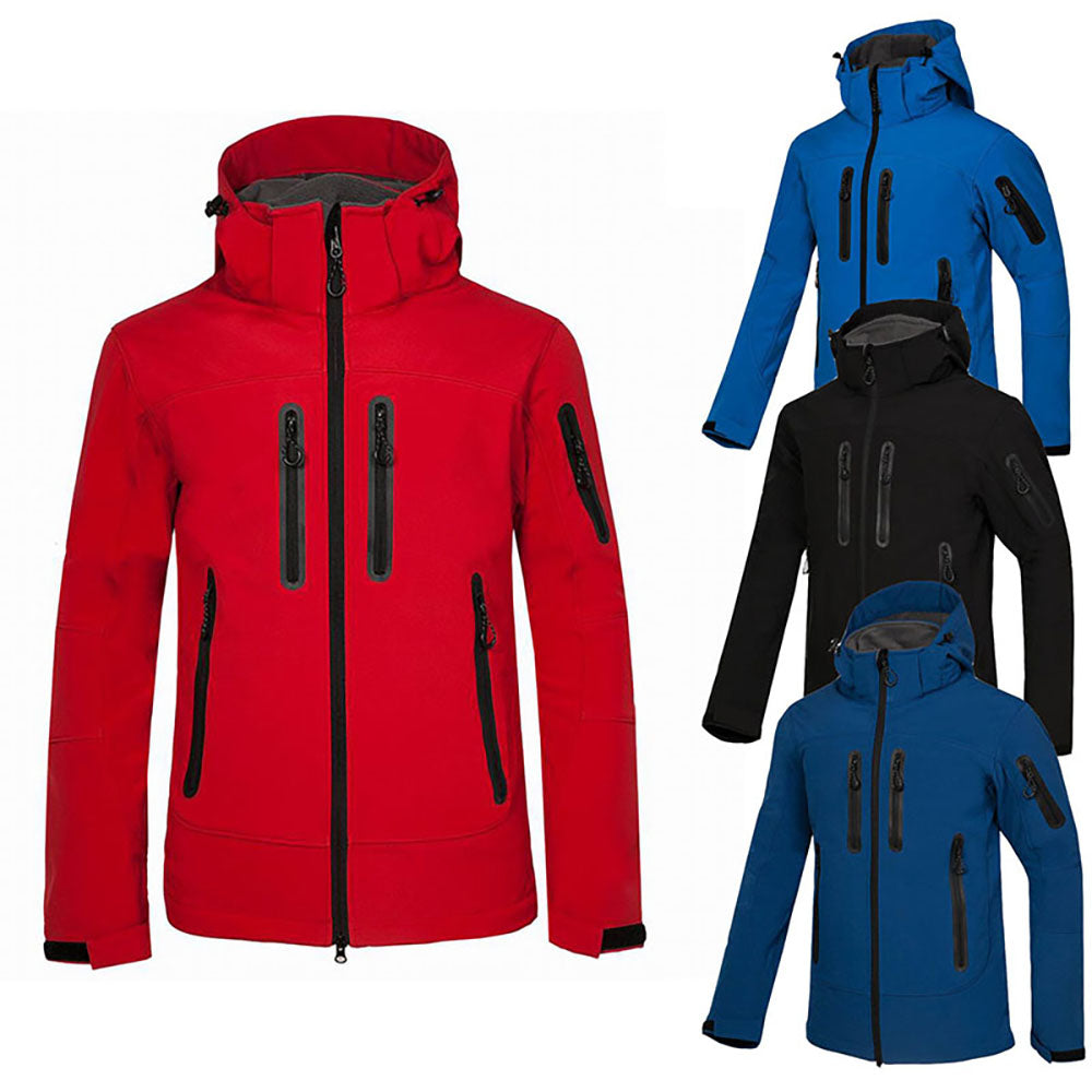 Men's Full Zip Hooded Jacket for Fall and Winter Everyday Wear
