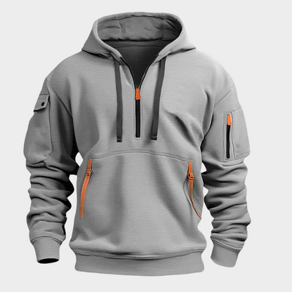 Men's Half-Zip Pullover Sweatshirt for Fall and Winter Everyday Wear