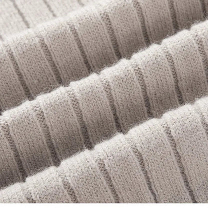 Men's Half-Zip Ribbed Sweater for Fall and Winter Everyday Wear