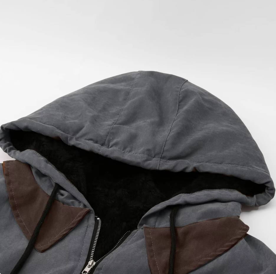 Men's Multi-Color Hooded Full Zip Jacket for Fall and Winter