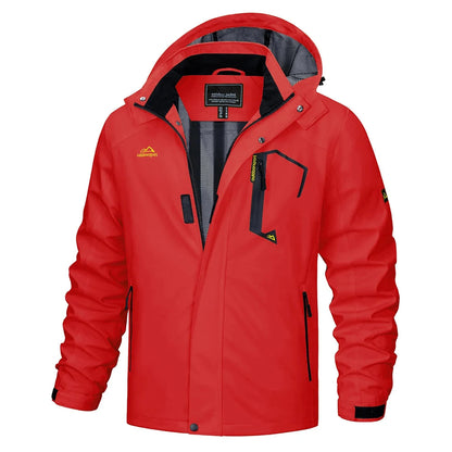 Men's Multi-Color Denim Hooded Outdoor Jacket for Everyday Wear