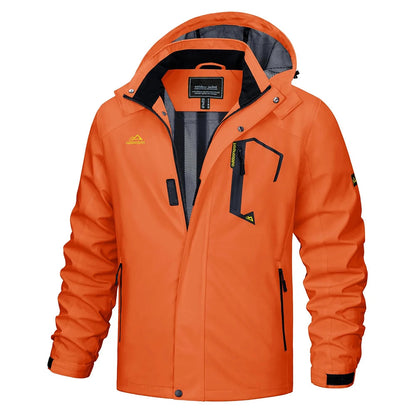 Men's Multi-Color Denim Hooded Outdoor Jacket for Everyday Wear