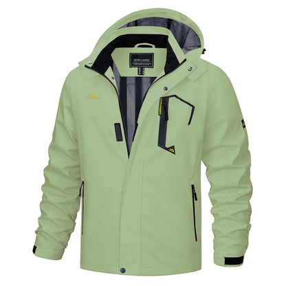 Men's Multi-Color Denim Hooded Outdoor Jacket for Everyday Wear