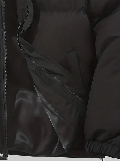 Men's Multi-Color Quilted Hooded Puffer Jacket for Fall and Winter