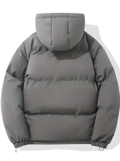Men's Multi-Color Quilted Hooded Puffer Jacket for Fall and Winter