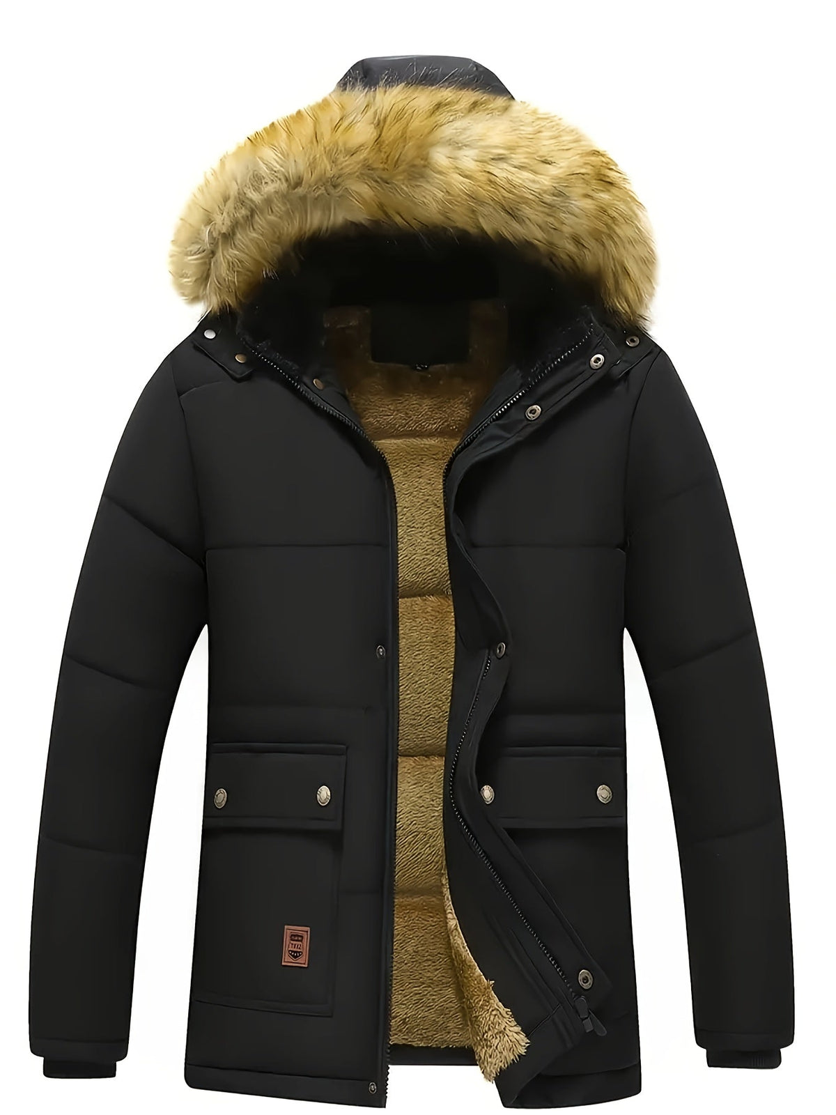 Men's Hooded Puffer Jacket for Warmth and Style for Daily Use