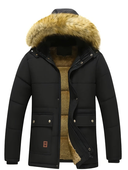 Men's Hooded Puffer Jacket for Warmth and Style for Daily Use
