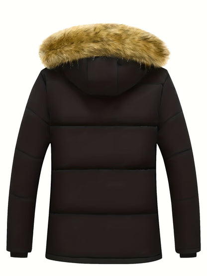Men's Hooded Puffer Jacket for Warmth and Style for Daily Use