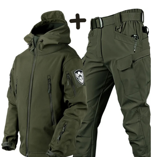 Men's Hooded Tactical Outfit for Fall and Winter Everyday Wear Army Green
