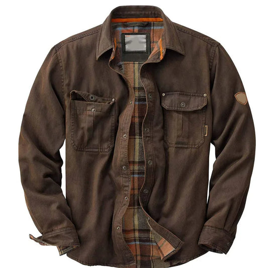 Men's Motorcycle Workwear Jacket for Independent Riders Coffee