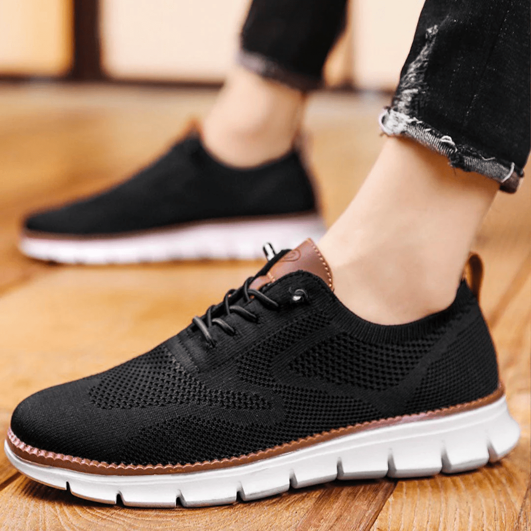 Men's Multi-Color Lace-Up Casual Sneakers for Everyday Comfort Black