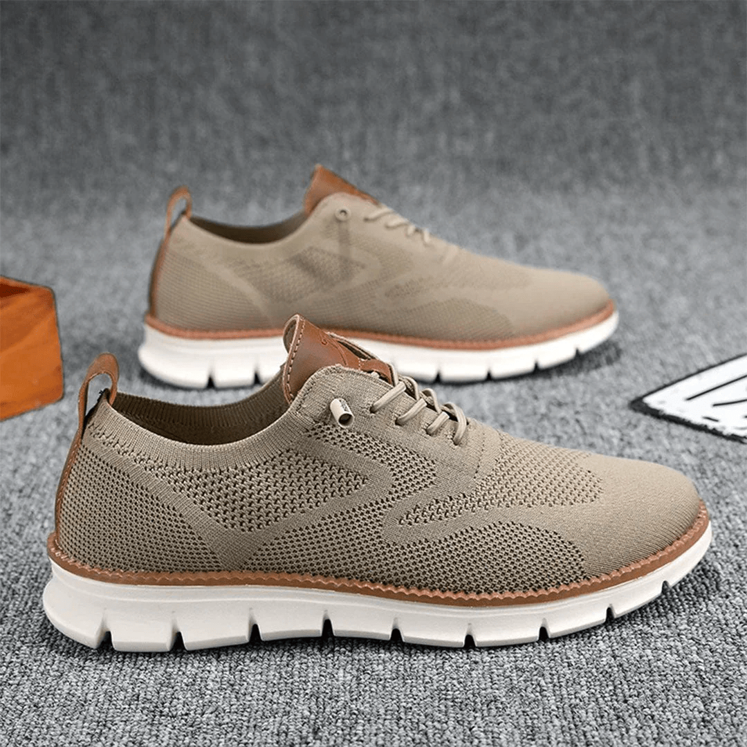 Men's Multi-Color Lace-Up Casual Sneakers for Everyday Comfort Khaki