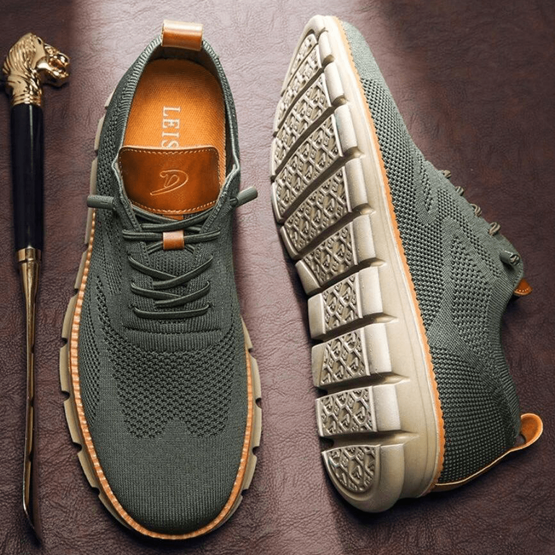 Men's Multi-Color Lace-Up Casual Sneakers for Everyday Comfort Green