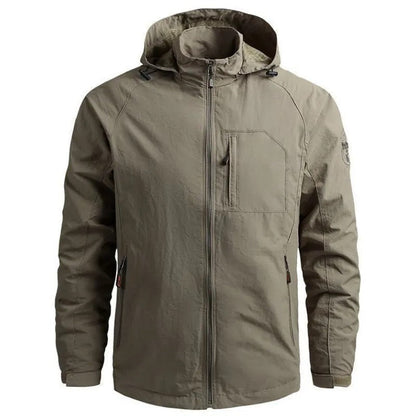 Men's Lightweight Hooded Jacket with Front zip closure for easy access