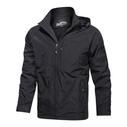 Men's Multi-Color Lightweight Hooded Jacket for Fall and Winter Black