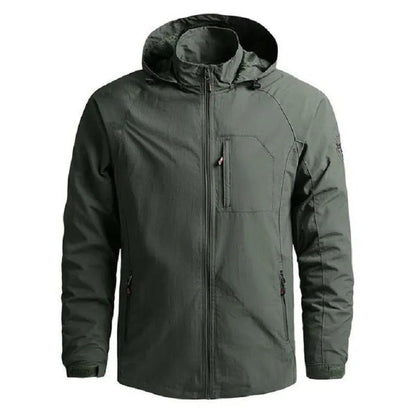 Men's Lightweight Hooded Jacket with Front zip closure for easy access