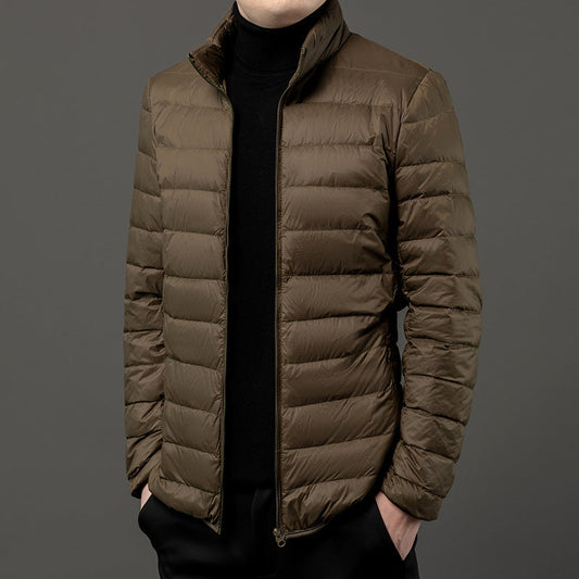 Men's Lightweight Slim-Fit Puffer Jacket for Daily Use Warm