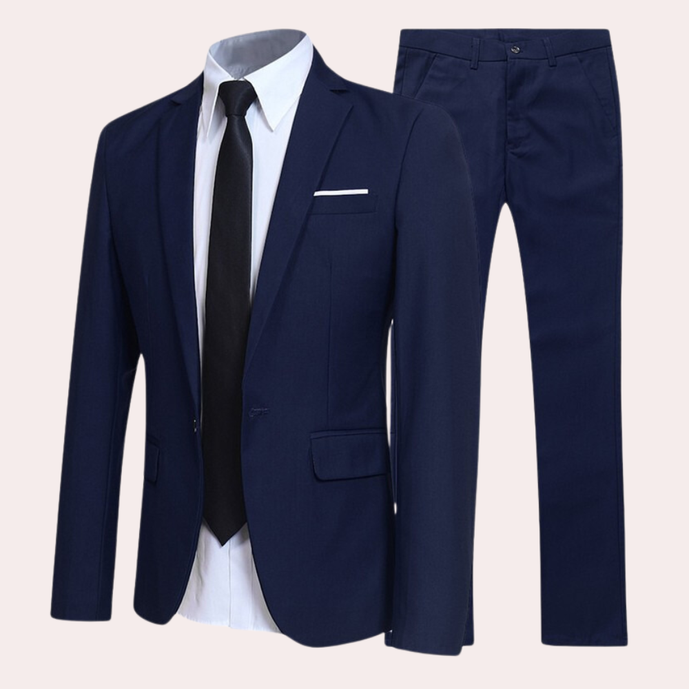 Men's Lightweight Suit for Stylish Comfort for Daily Use Navy Blue