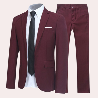 Men's Lightweight Suit for Stylish Comfort for Daily Use Red