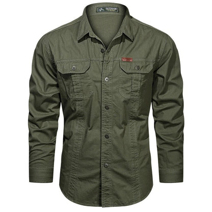 Men's Multi-Color Long Sleeve Button-Down Dress Shirt for Daily Use Armégrøn