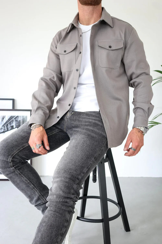 Men's Long Sleeve Shirt Jacket for Fall and Winter Everyday Wear