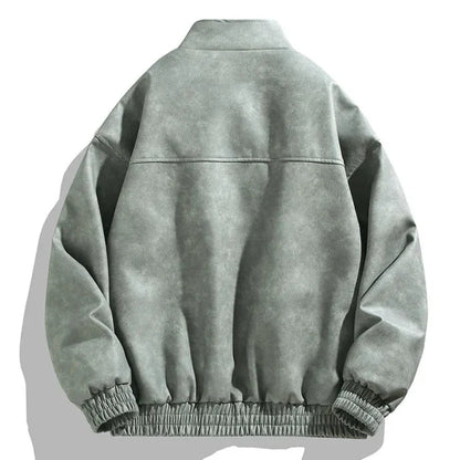 Men's Stylish Durable Leather Jacket - Perfect Outerwear Choice