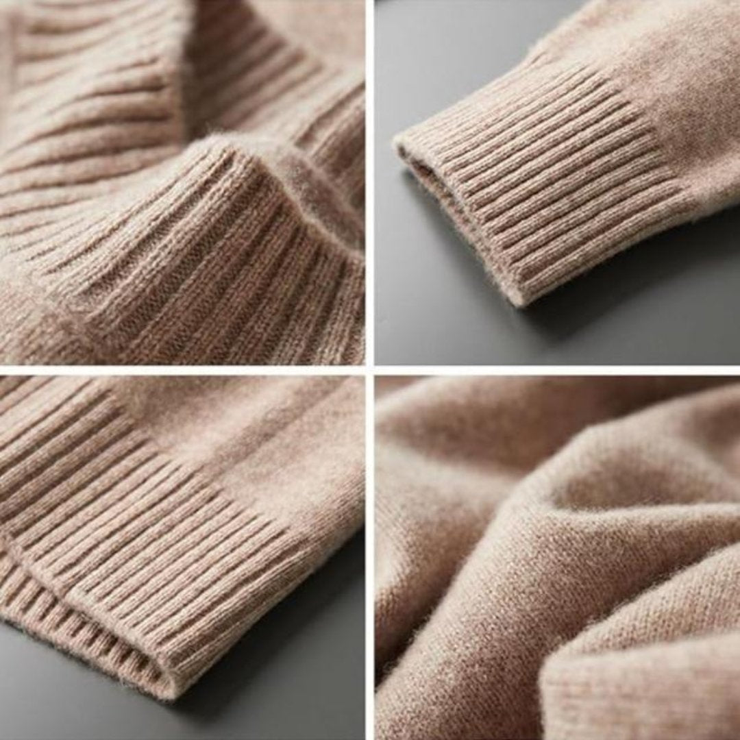 Men's Mock Neck Sweater for Fall and Winter Everyday Wear