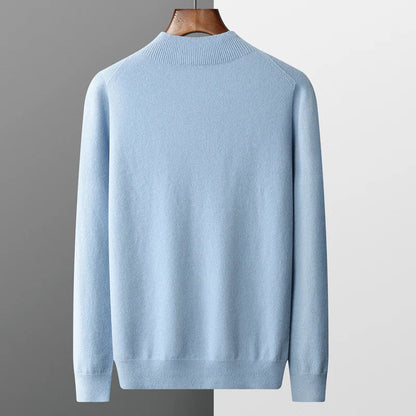 Men's Mock Neck Sweater for Fall and Winter Everyday Wear