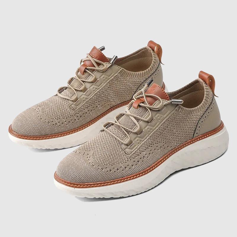 Men's Multi-Color Knit Orthopedic Lace-Up Sneakers for Everyday Wear
