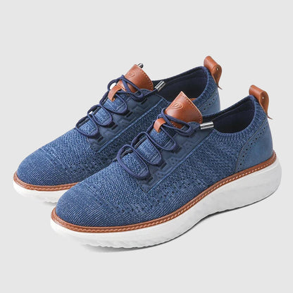 Men's Multi-Color Knit Orthopedic Lace-Up Sneakers for Everyday Wear