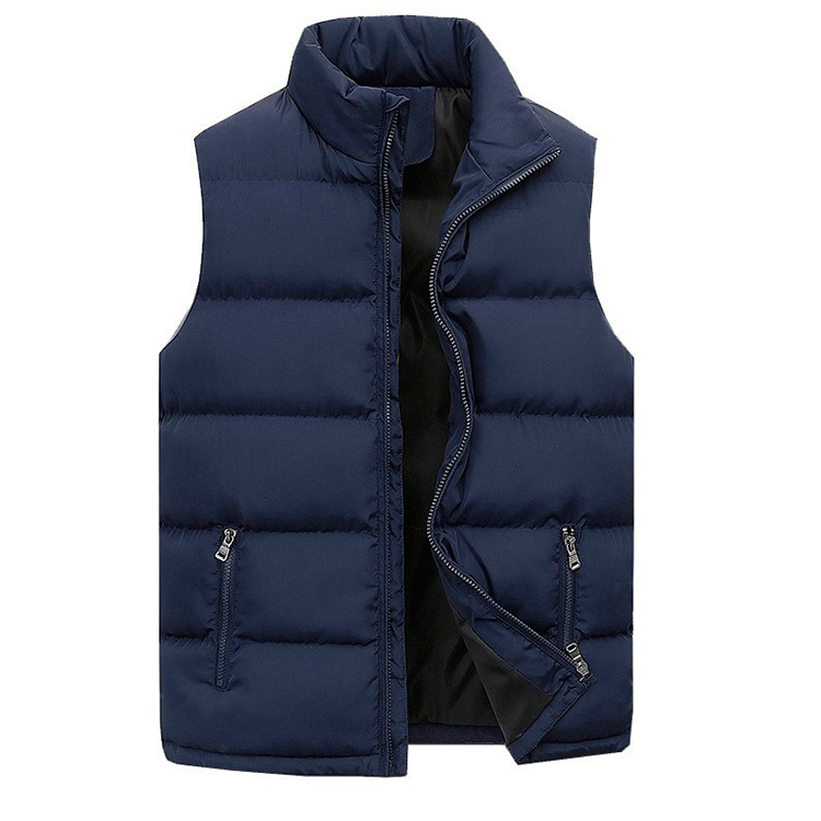 Men's Padded Quilted Puffer Vest for Fall and Winter Everyday Wear Navy