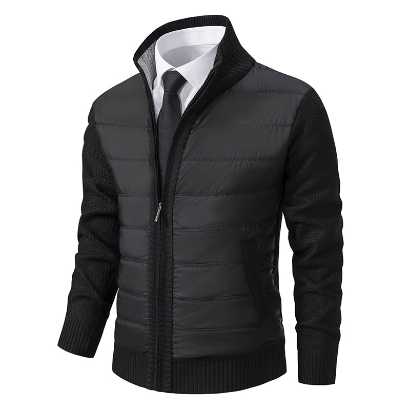 Men's Padded Zip-Up Jacket for Fall and Winter Everyday Wear