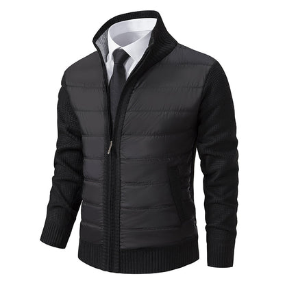 Men's Padded Zip-Up Jacket for Fall and Winter Everyday Wear
