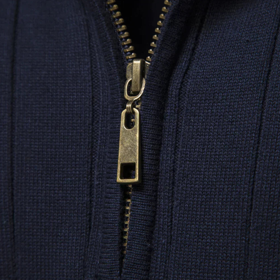 Men's Quarter-Zip Sweater for Fall and Winter Everyday Wear
